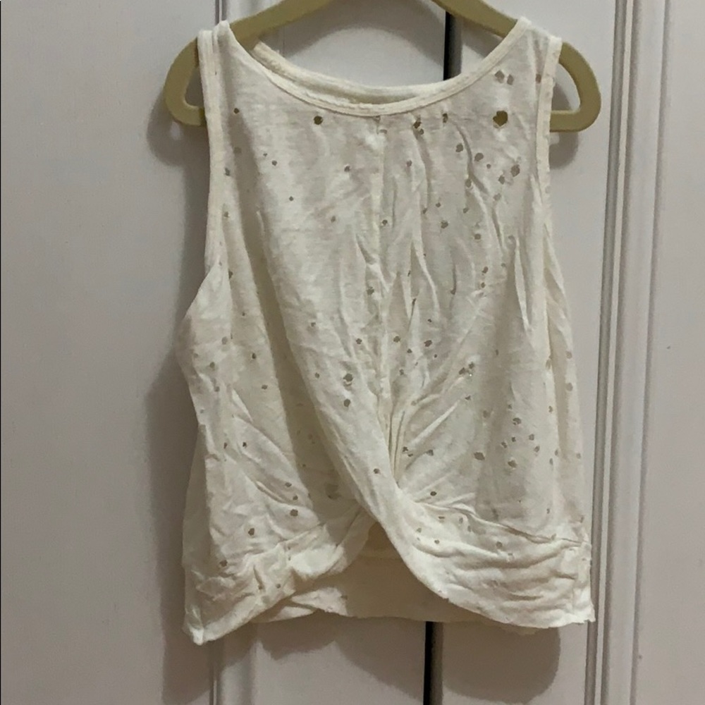 White cross body shirt